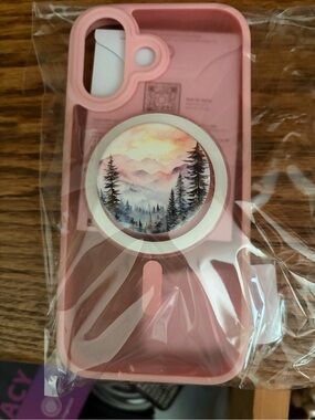 PopSocket Pink Phone Case with Scenic PopSocket